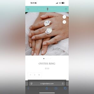 Silver Oyster Ring with Pearl